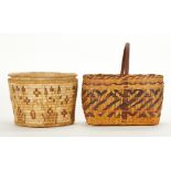 Grp: 2 Antique Native American Baskets Cherokee