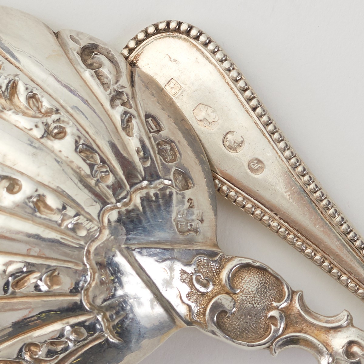 Grp: 11 Early UK Silver Flatware Gravy Ladle - Image 3 of 6