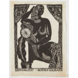 Marguerite Zorach "A Happy New Year" Linocut