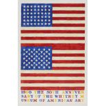 Jasper Johns "Two Flags (50th Anniversary of the Whitney)" Lithograph 1980