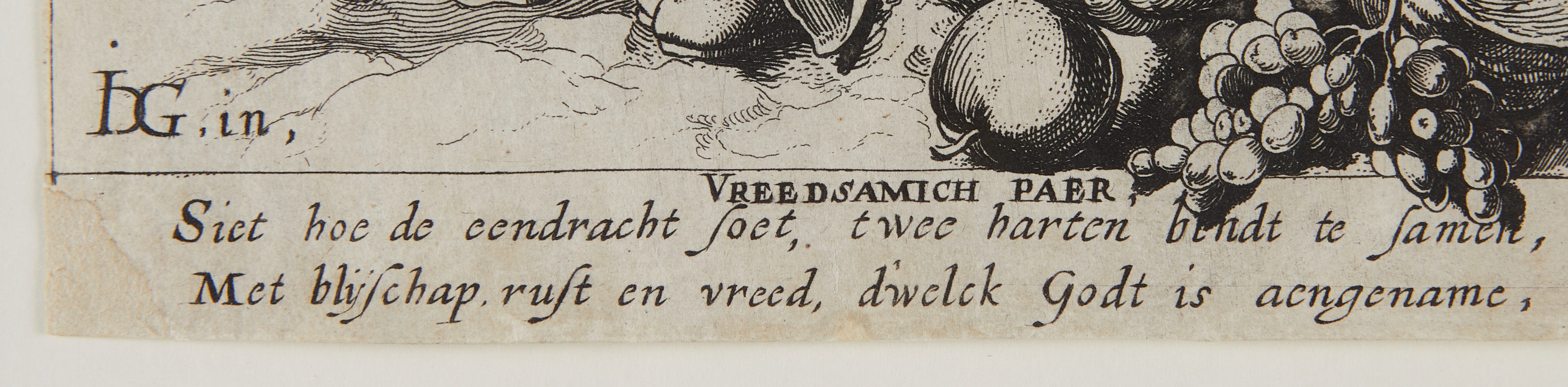 Group of Two Prints by Jacques de Gheyn "Vreedsamich Paer" and Wealth - Image 4 of 6