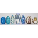 Grp: 7 Boch Freres Ceramic Vases