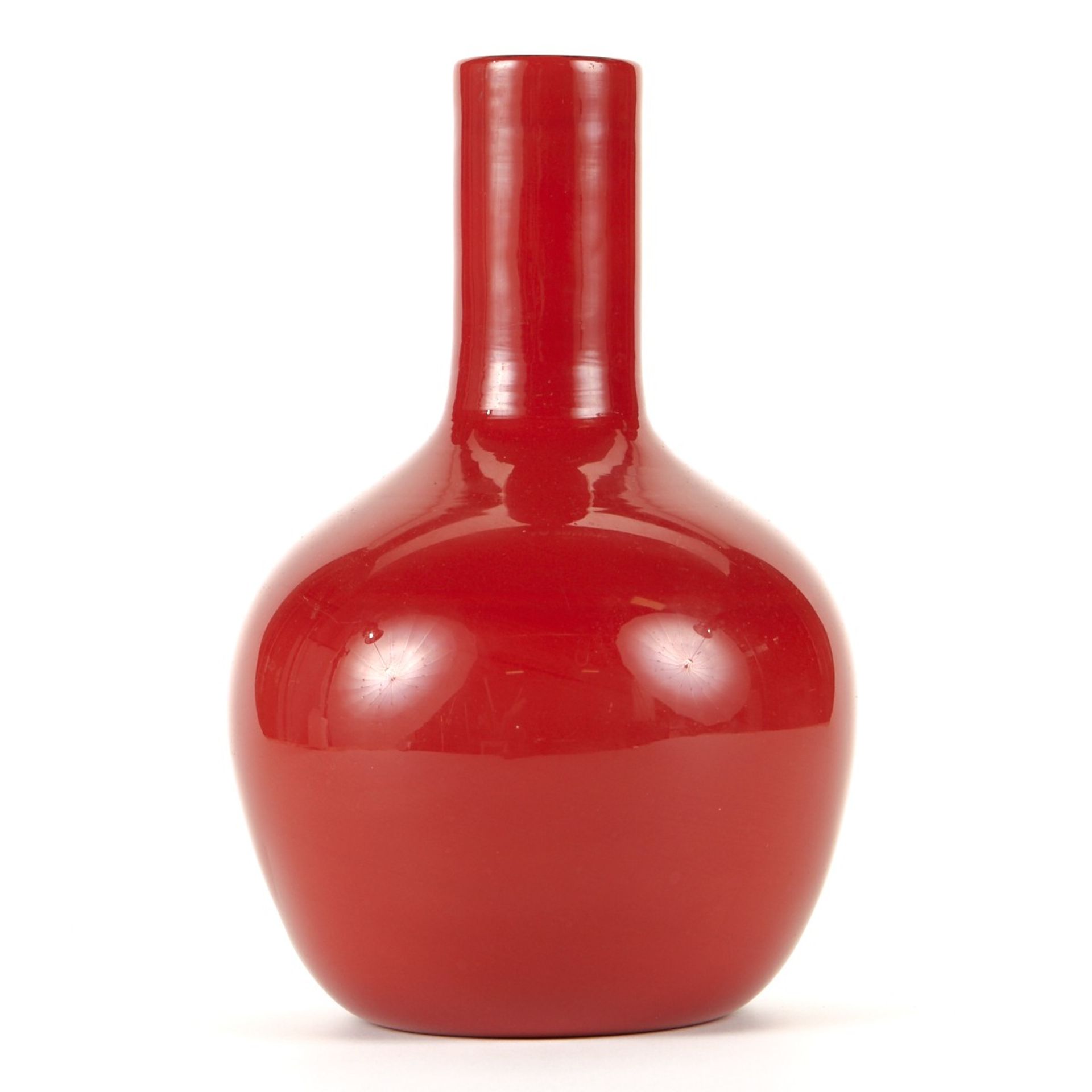 Venini Murano Red Vase with Label - Bild 2 aus 6
