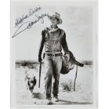 John Wayne Signed Photograph with Original Envelope