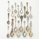 Grp:17 Native American Silver Souvenir Spoons