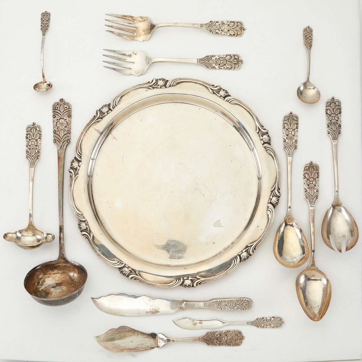 Massive Set of Peruvian Sterling Silver Flatware - Image 5 of 11