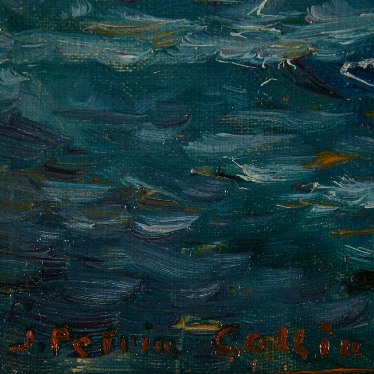 Jenny Petria Collin Seascape Painting - Image 3 of 4