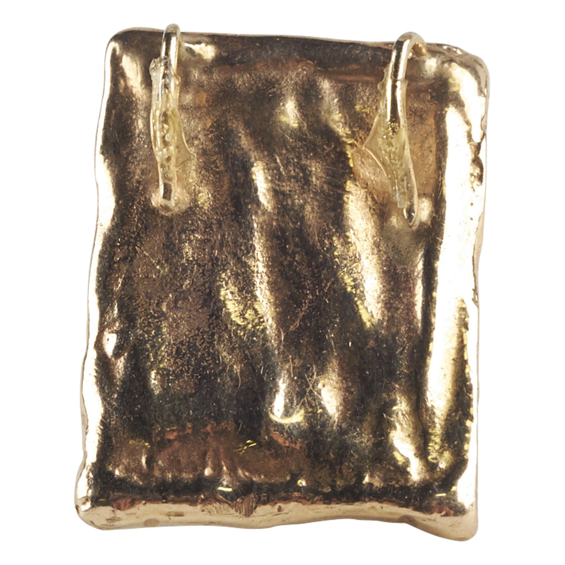 14K Yellow Gold Rough Emerald Pendant - Image 2 of 4