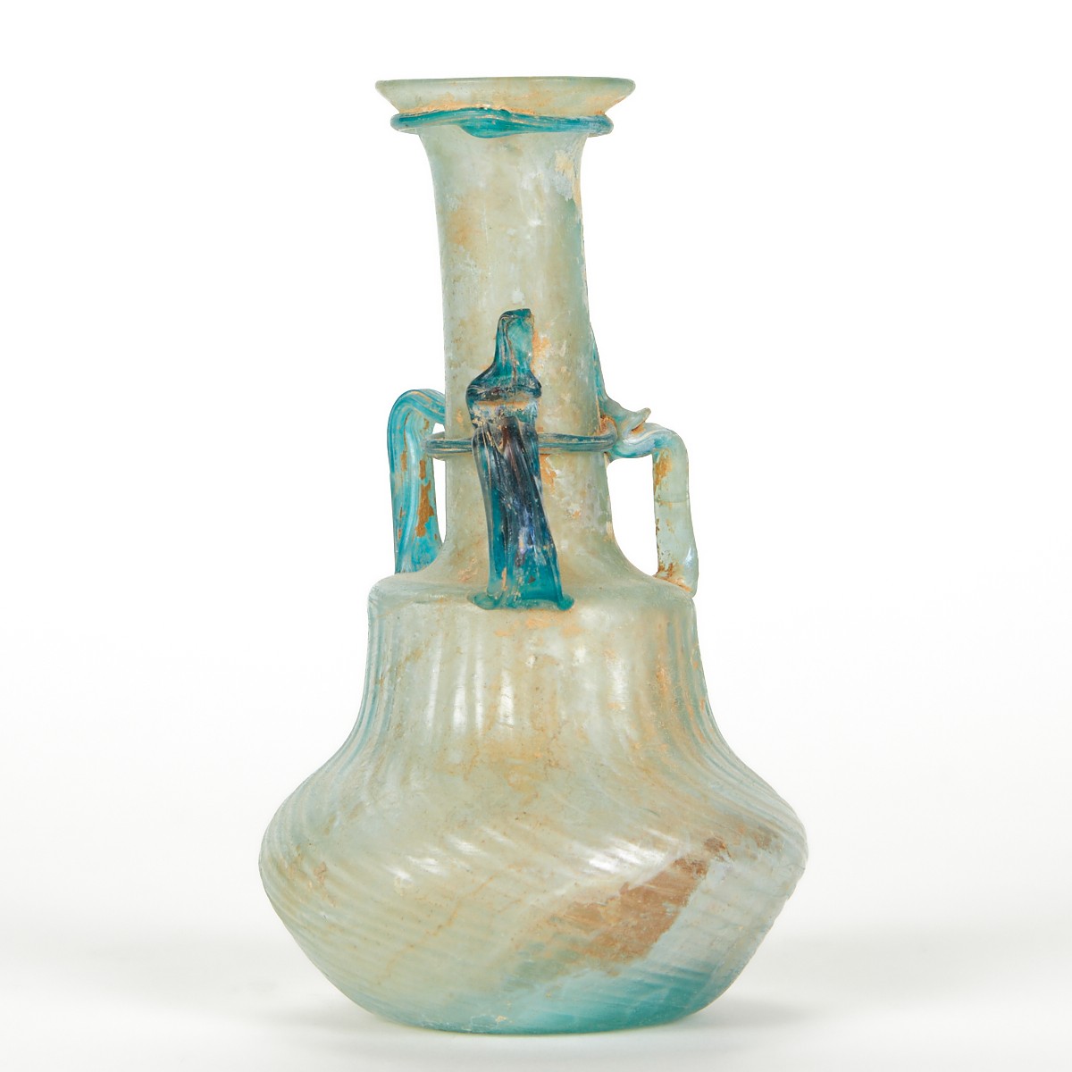 Roman Glass Vase w/ 3 Handles - Image 3 of 5