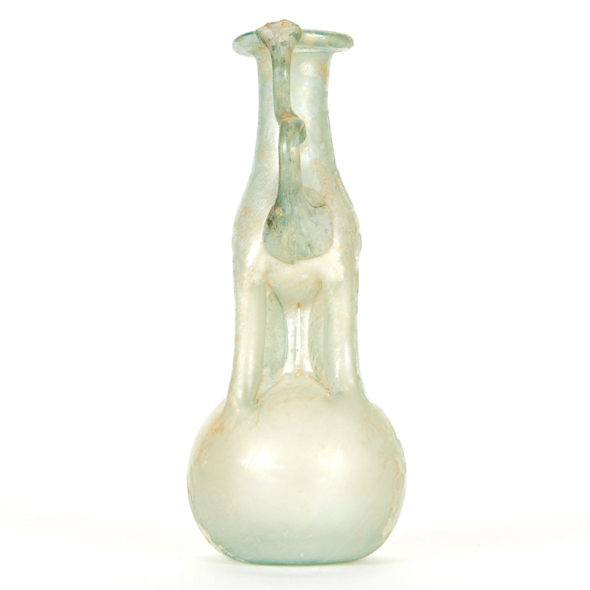 Roman Glass Vase w/ Double Loop Handles - Bild 5 aus 6