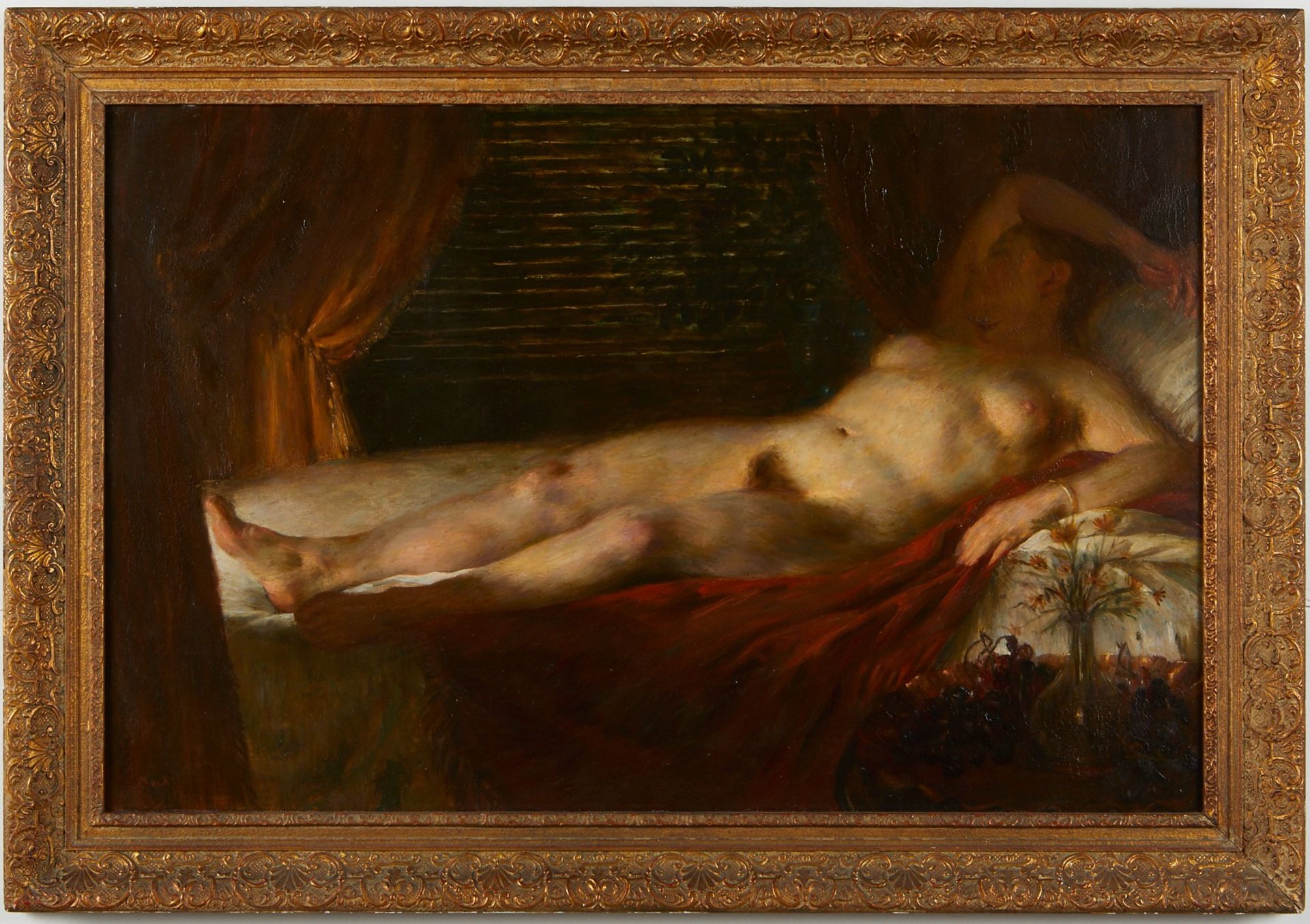 John Koch "Woman Asleep" Double Sided Painting - Bild 3 aus 6