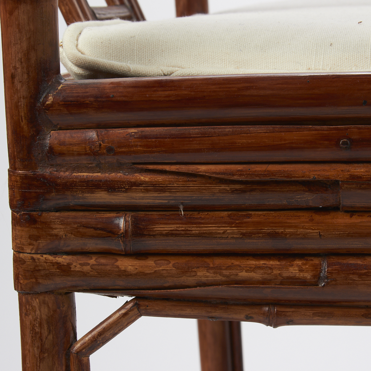 Pair of Chinese Bound Bamboo Chairs - Image 7 of 9