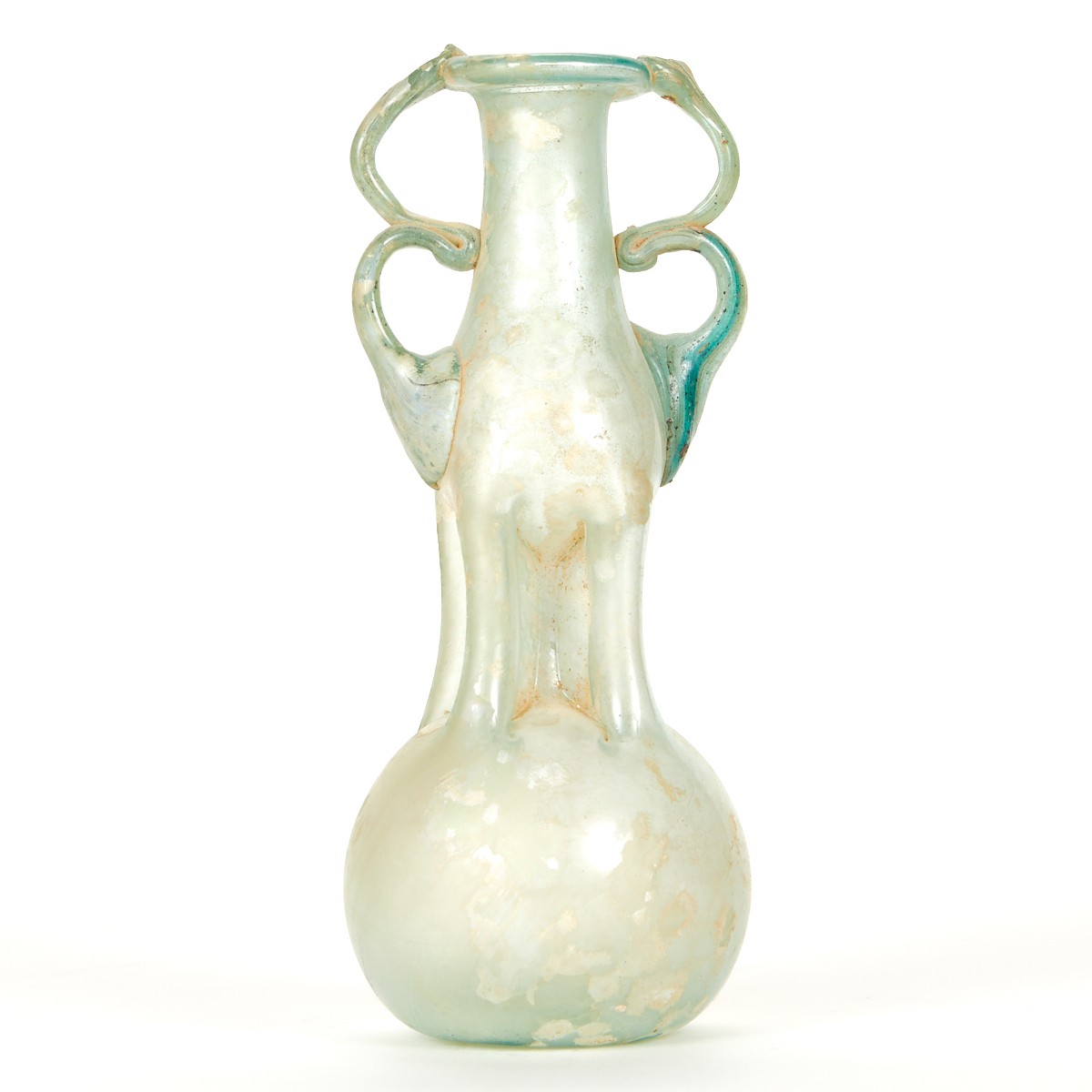 Roman Glass Vase w/ Double Loop Handles - Image 2 of 6