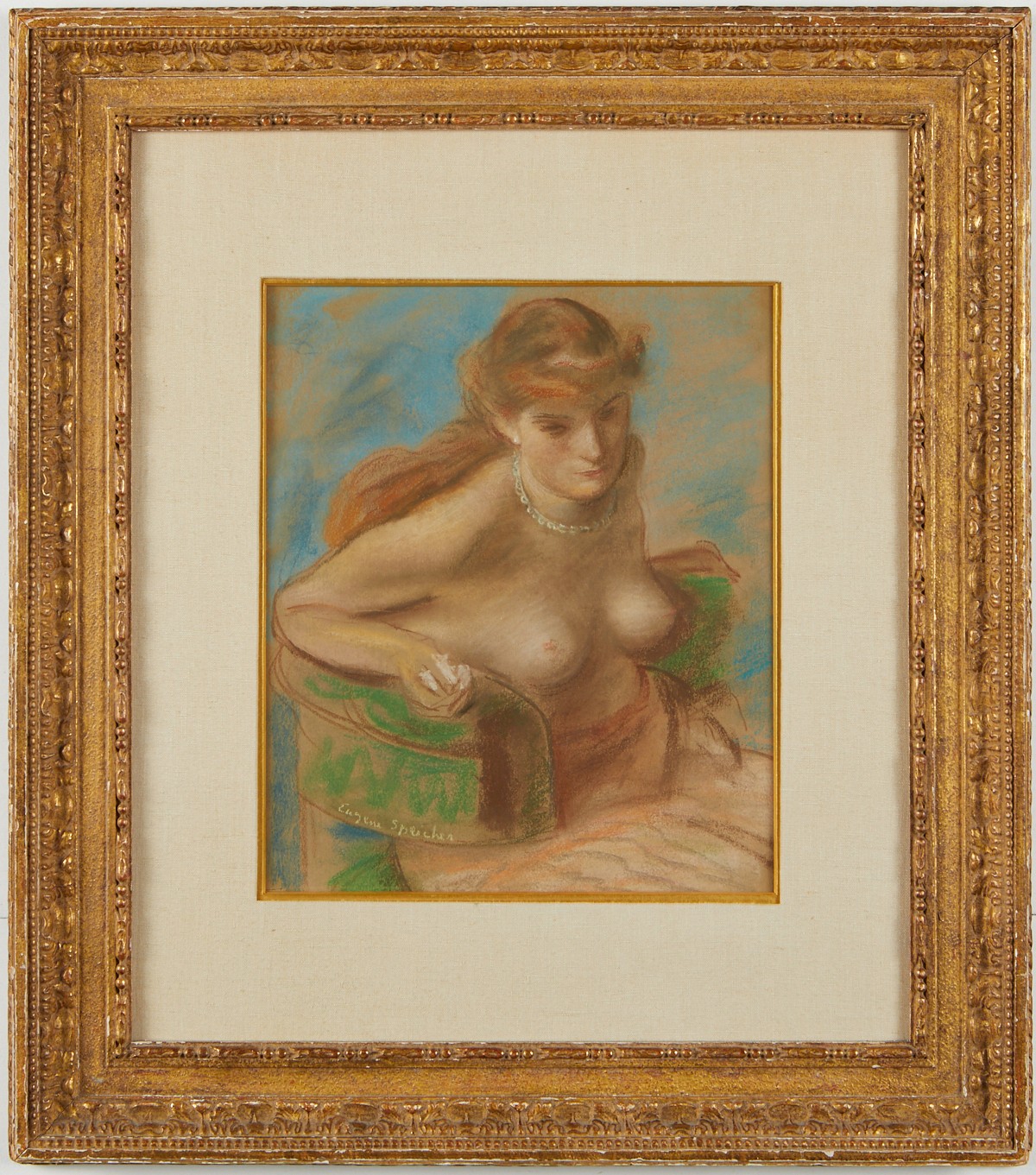 Eugene Speicher Nude Pastel Drawing - Image 2 of 5