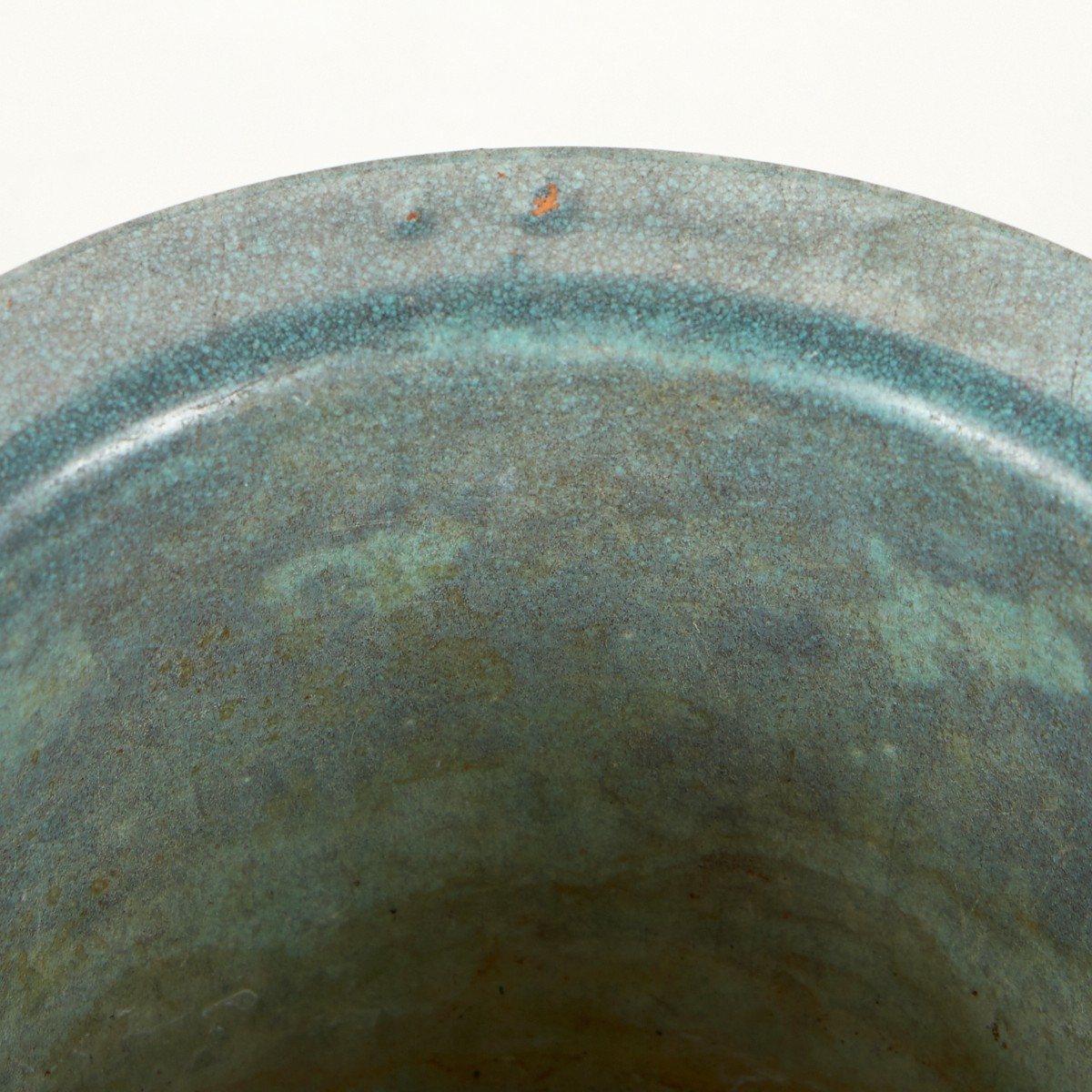 Chinese Crackle Robin's Egg Celadon Ceramic Planter - Image 6 of 7