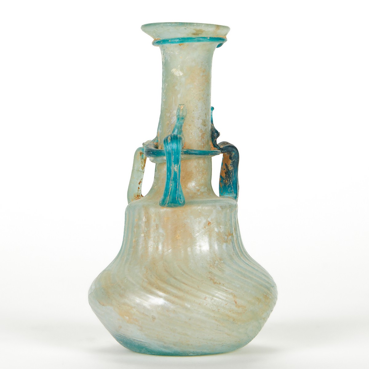 Roman Glass Vase w/ 3 Handles - Image 2 of 5