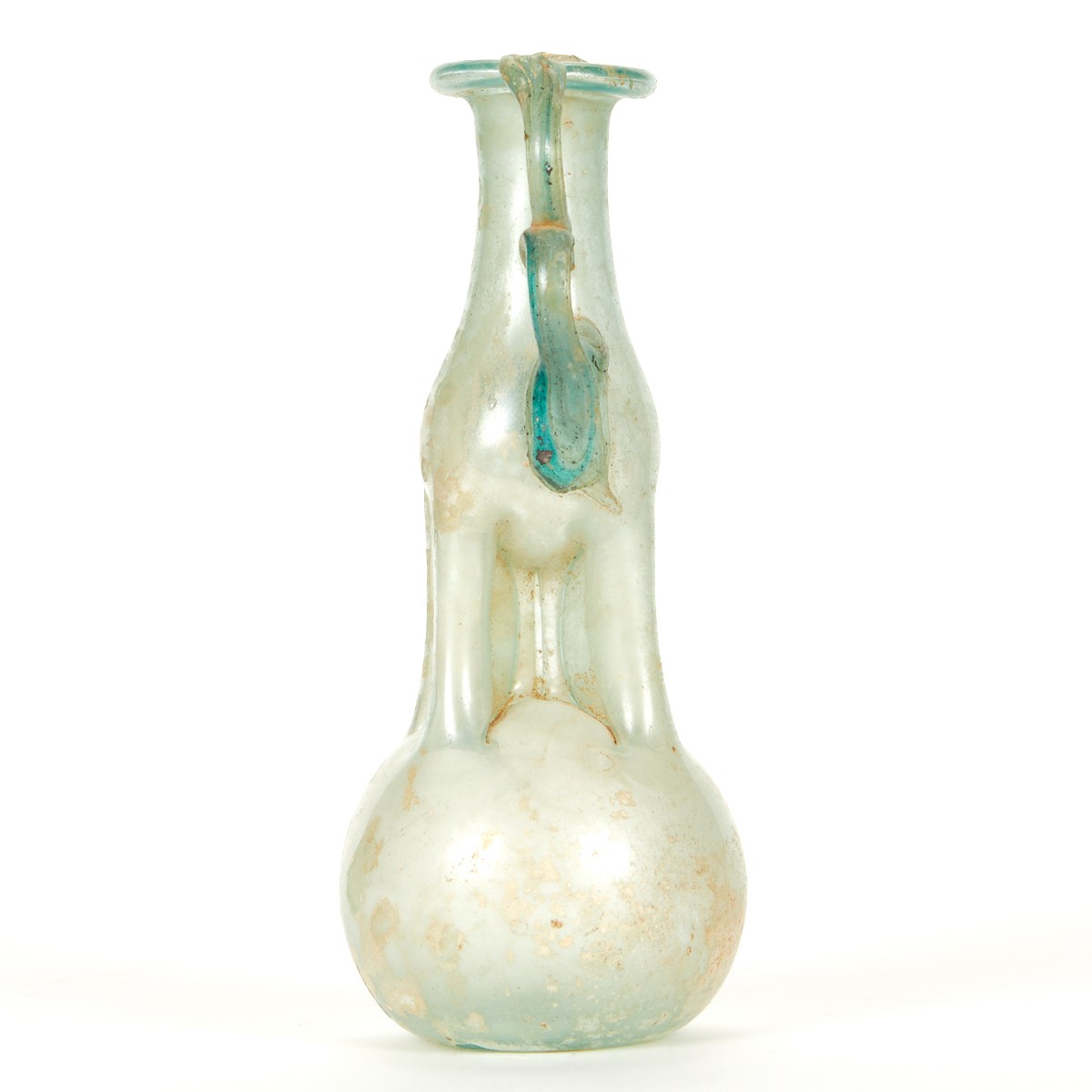 Roman Glass Vase w/ Double Loop Handles - Image 3 of 6