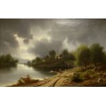 Anton Pick, Regenschauer an der Donau