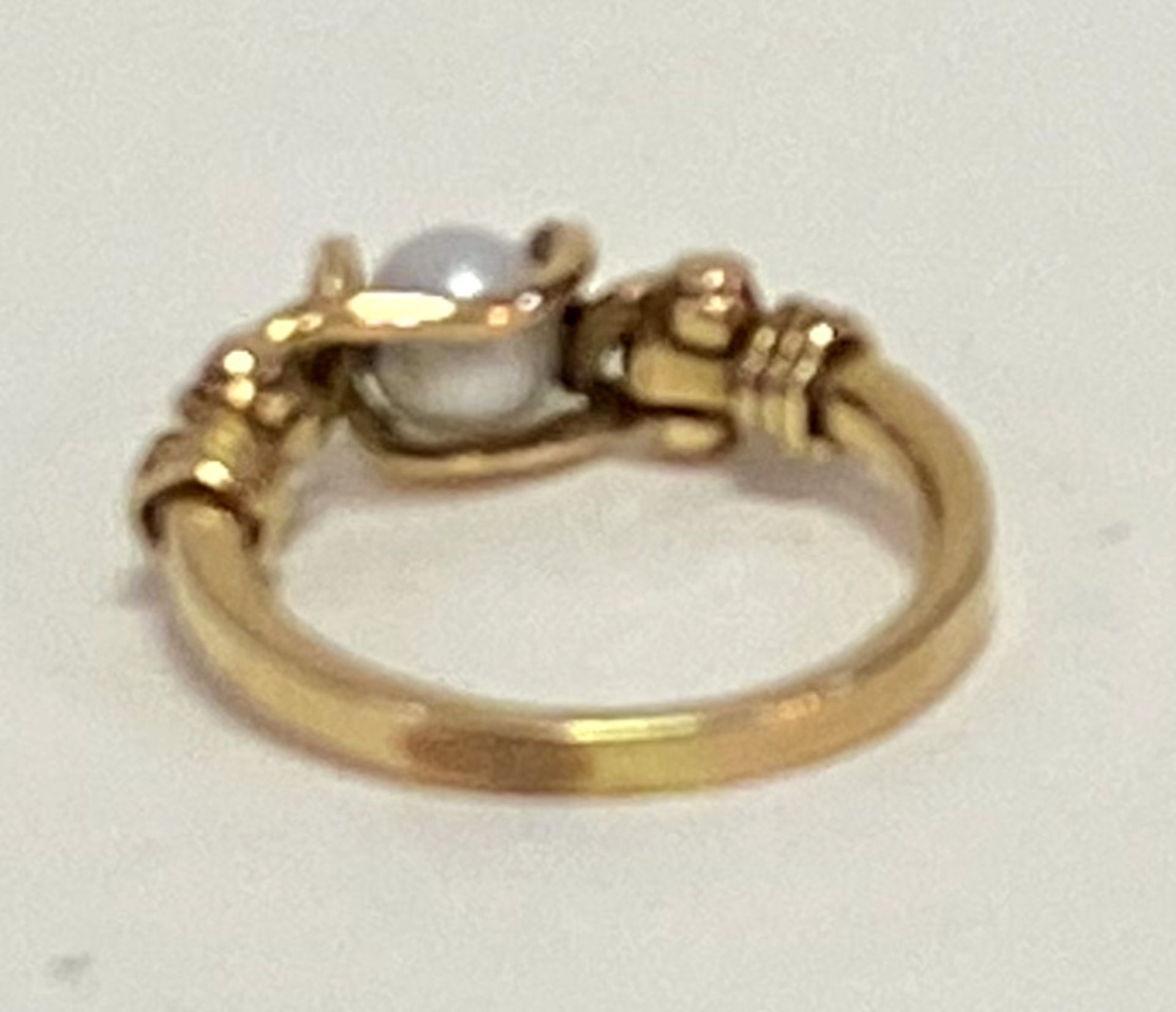 Goldring mit Perle - Image 3 of 3