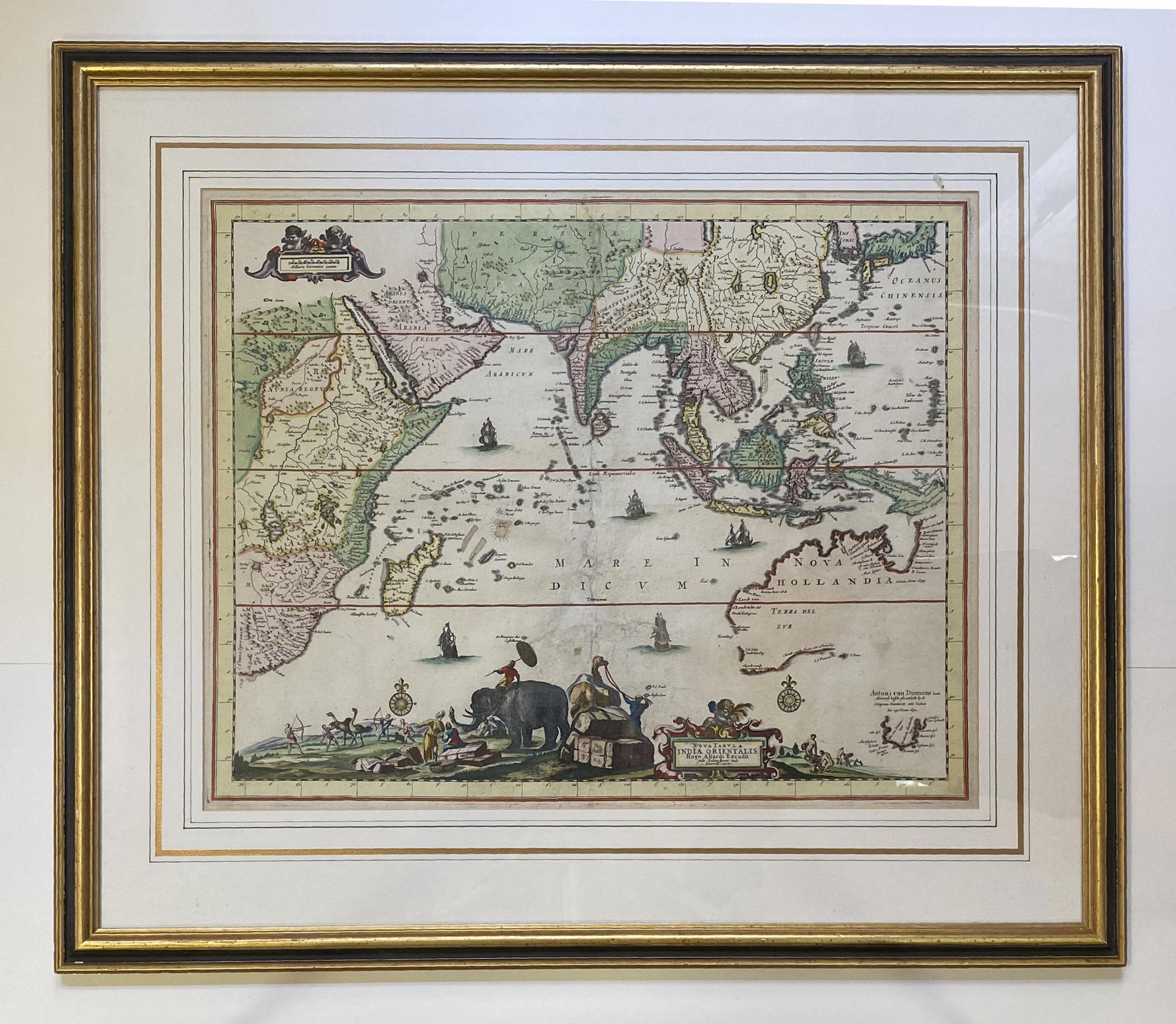 Hugo Allardt, Kupferstich - Karte „India Orientalis“ - Image 2 of 2