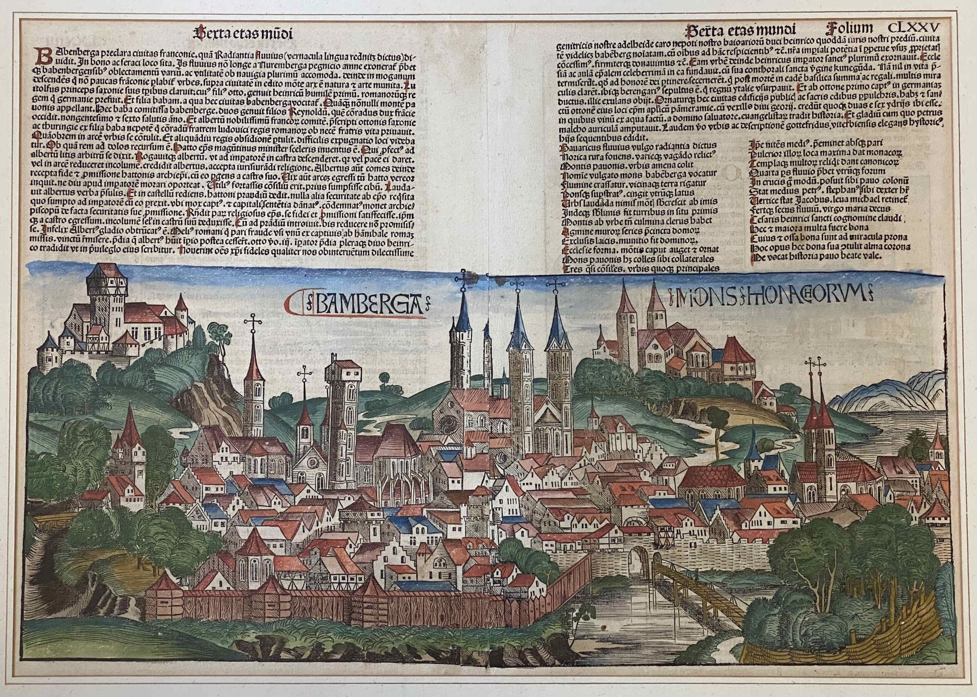 Schedel´sche Weltchronik 1493, Bamberg - Ansicht