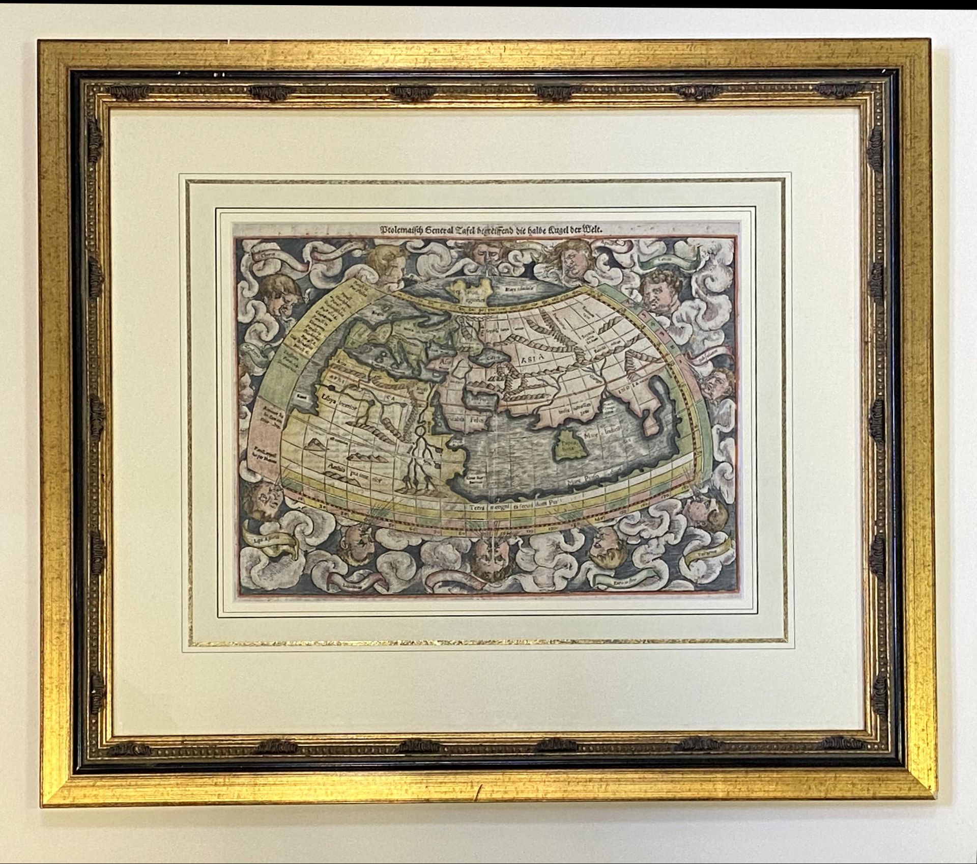 Sebastian Münster, Ptolemäisch - ägyptische Karte der Welt - Image 2 of 2