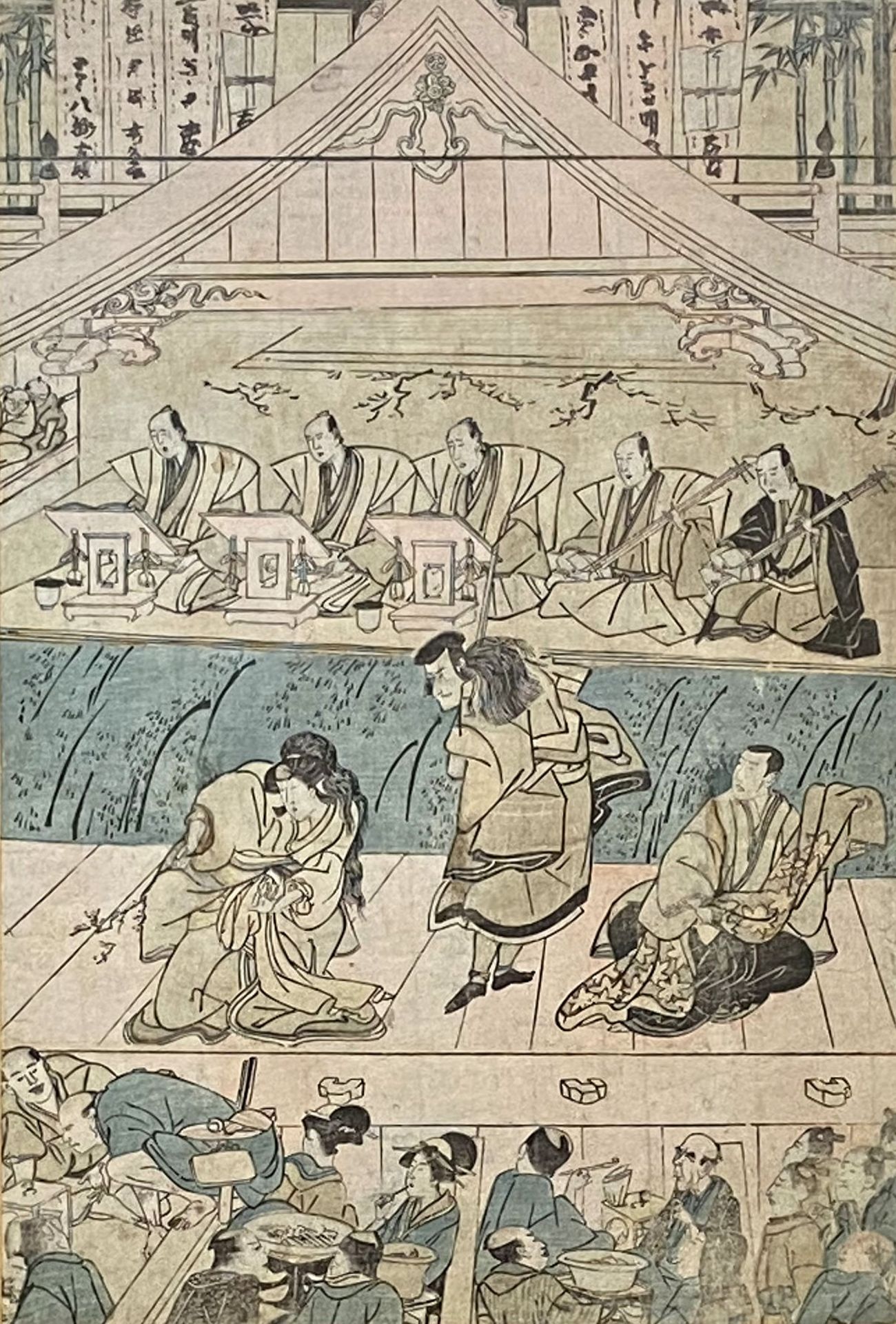 Utagawa Toyokuni, Aufführung im Kabuki - Theater in Edo - Image 2 of 2