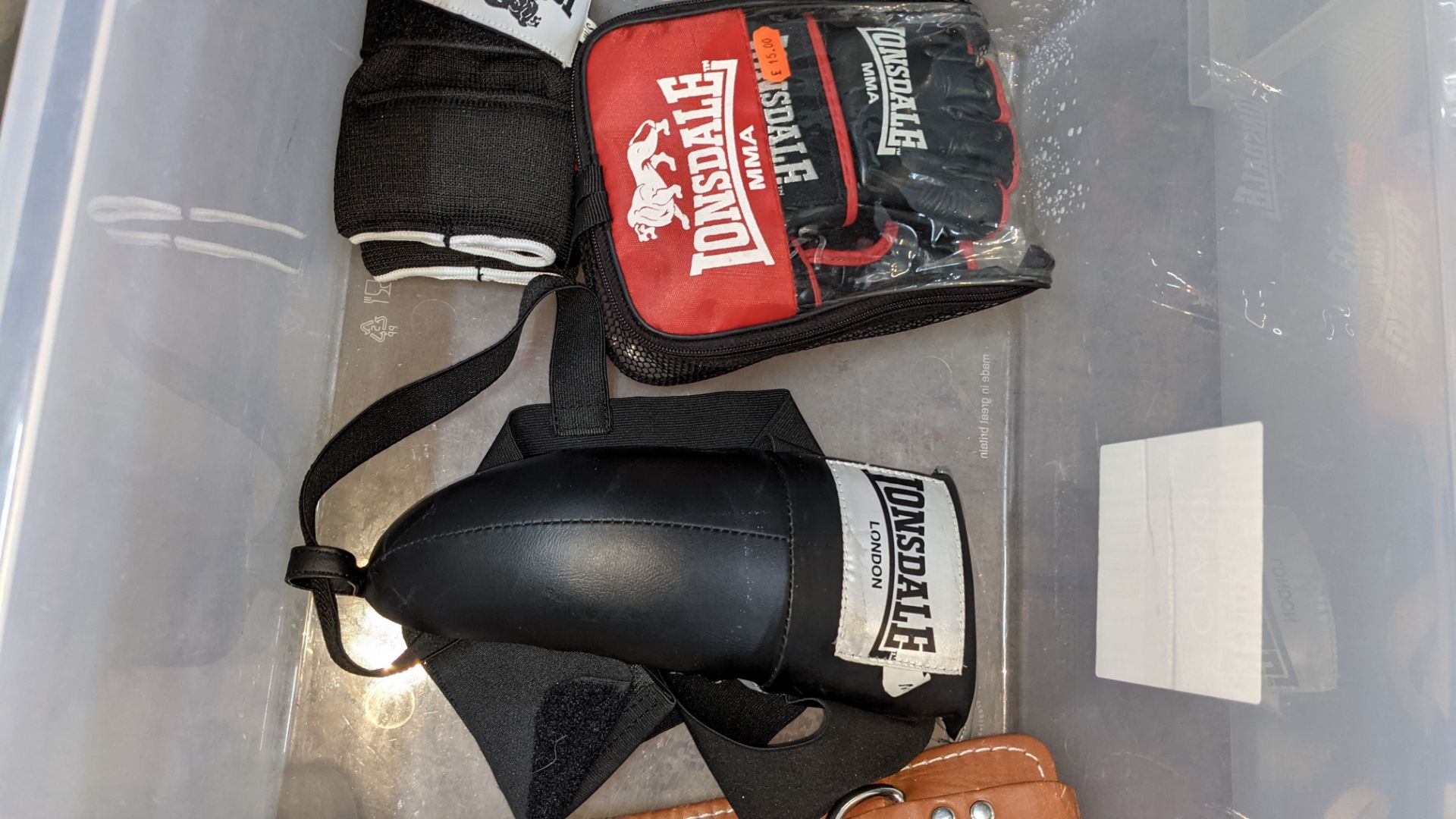 Mixed lot comprising pair of Lonsdale MMA fingerless gloves, Lonsdale wrist supports, Lonsdale jocks - Image 5 of 6