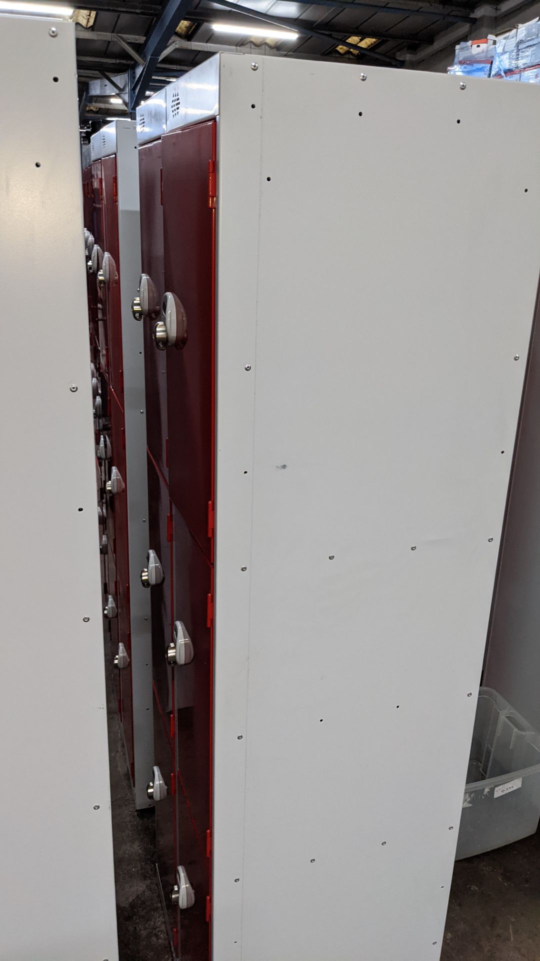 Quantity of Link lockers in grey & red - each locker can be locked with a padlock (not included). Th - Image 7 of 10