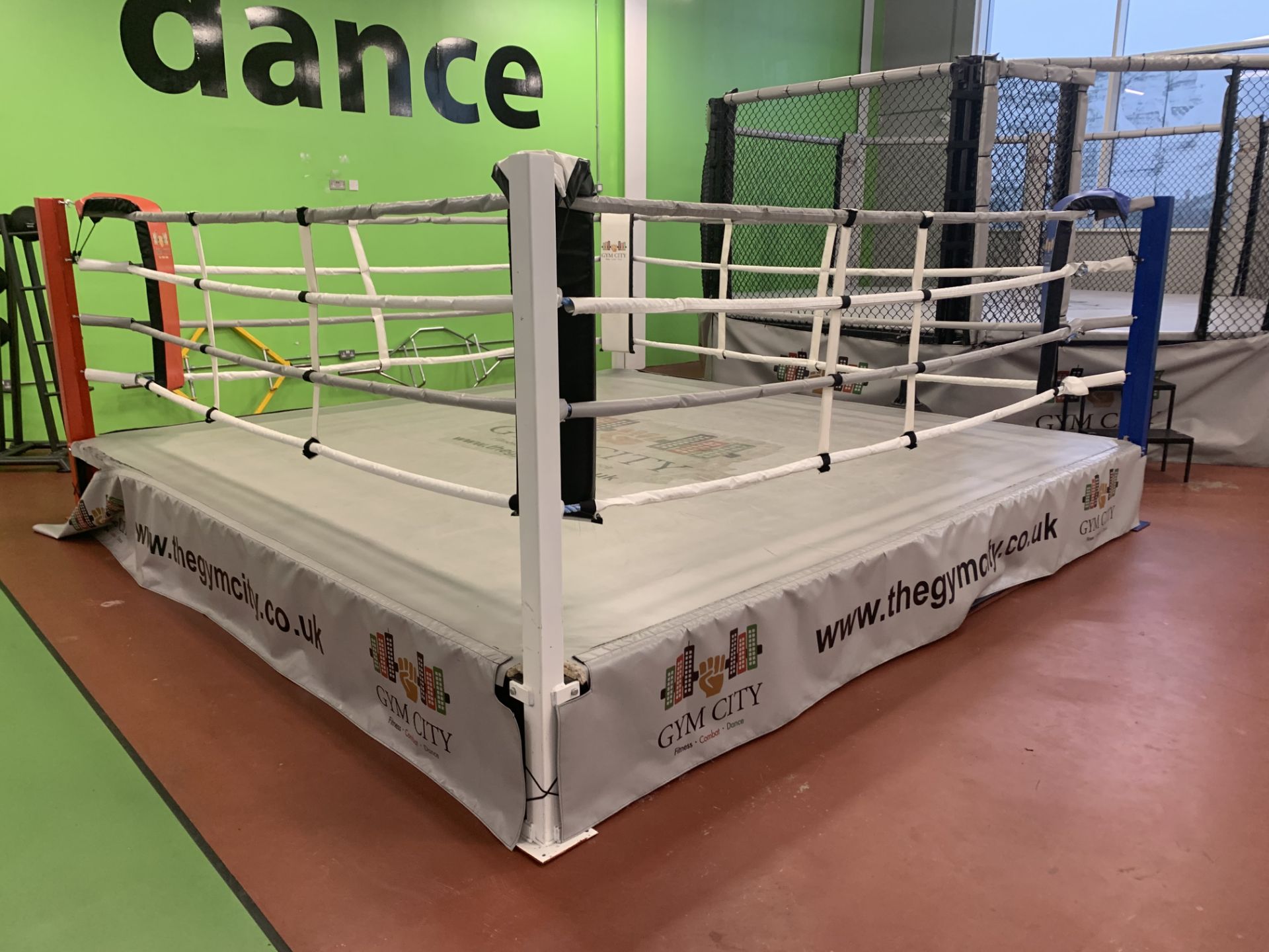 Complete boxing ring.