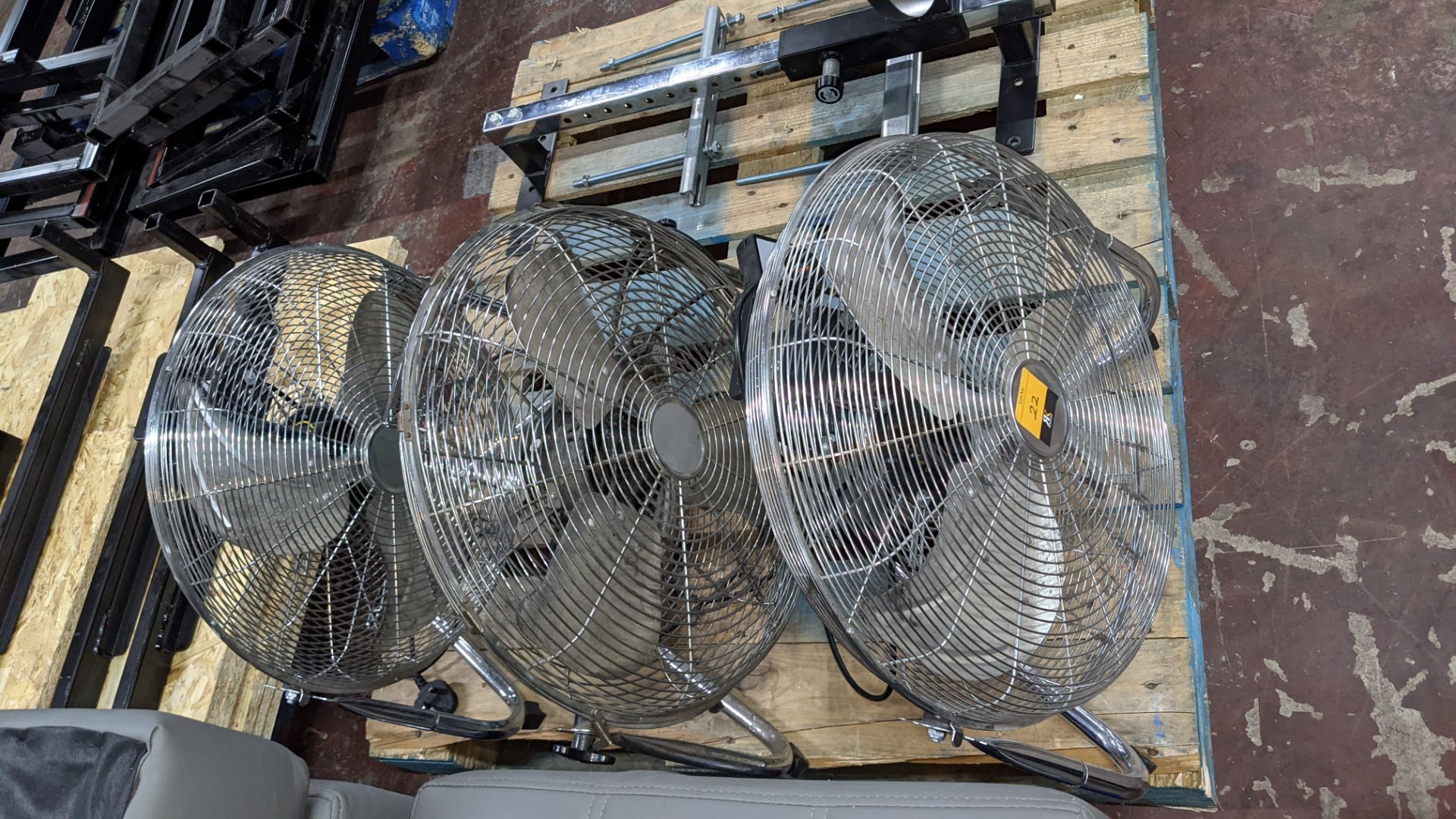 3 off large chrome fans - Image 3 of 6