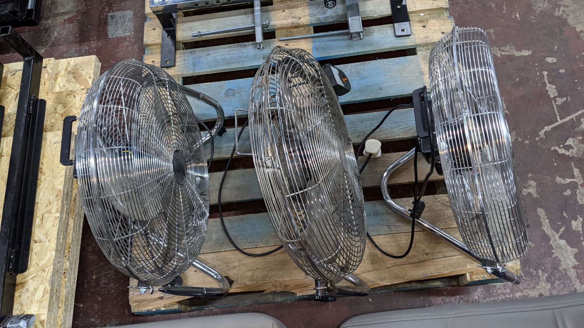 3 off large chrome fans - Image 4 of 6