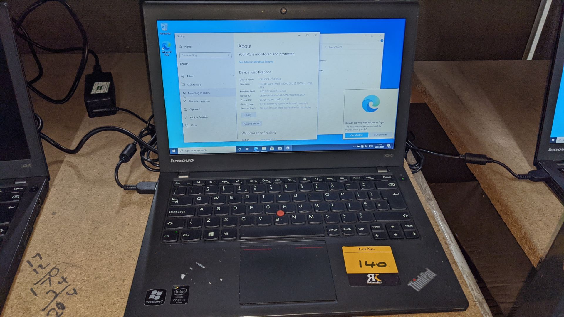 Lenovo notebook ThinkPad X240, i5-4300U (1.90GHz), 4GB, 500GB, 12.5", includes charger - Image 2 of 8