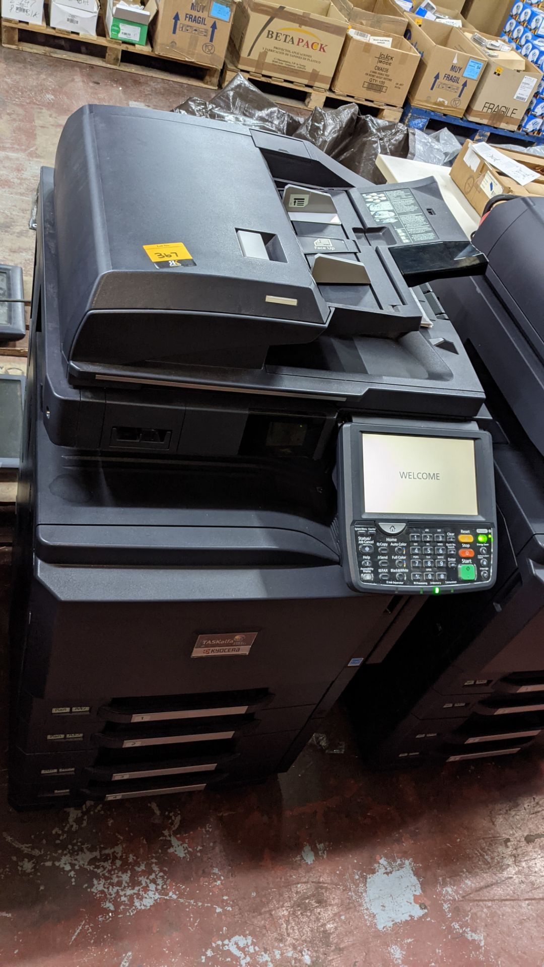 Kyocera Taskalfa 3551ci floor standing copier with 4 paper cassettes, ADF, manual document feed, etc - Image 3 of 8