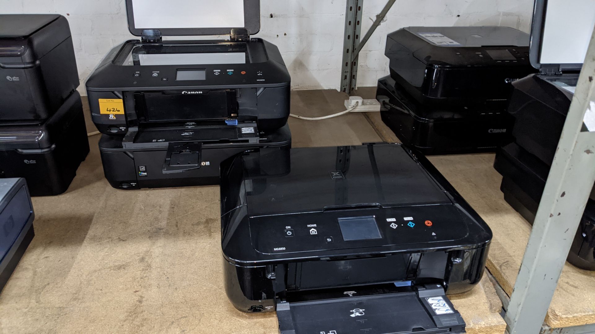 3 off Canon Pixma printers each with built-in flatbed scanners NB. No power leads & cables - Image 2 of 6