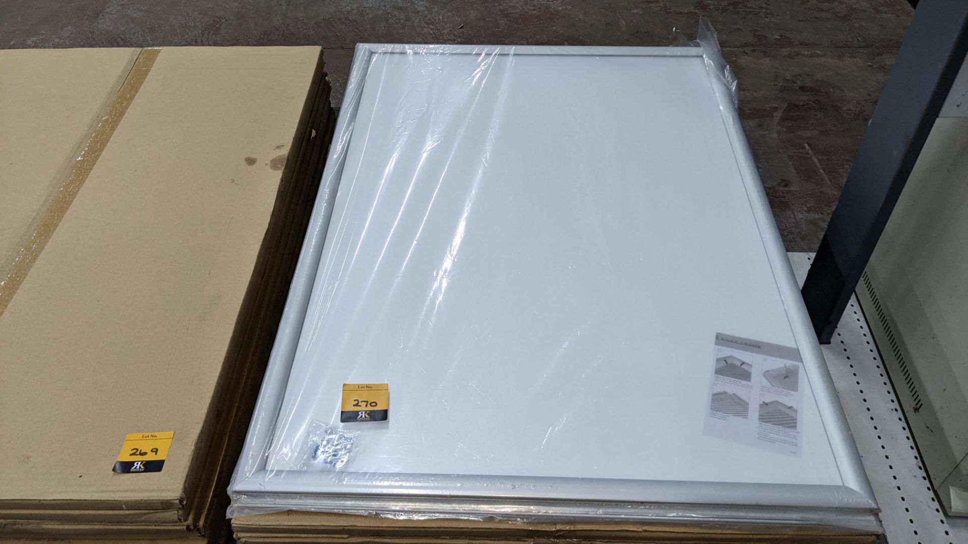 9 off large display boards, each measuring circa 870mm x 630mm