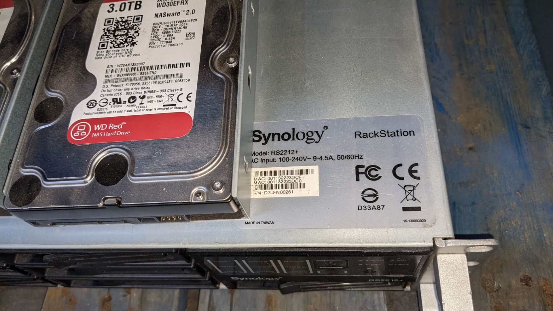 Synology Rackstation model RS2212+ including 4 off 3Tb Western Digital SATA hard drives - Image 4 of 5