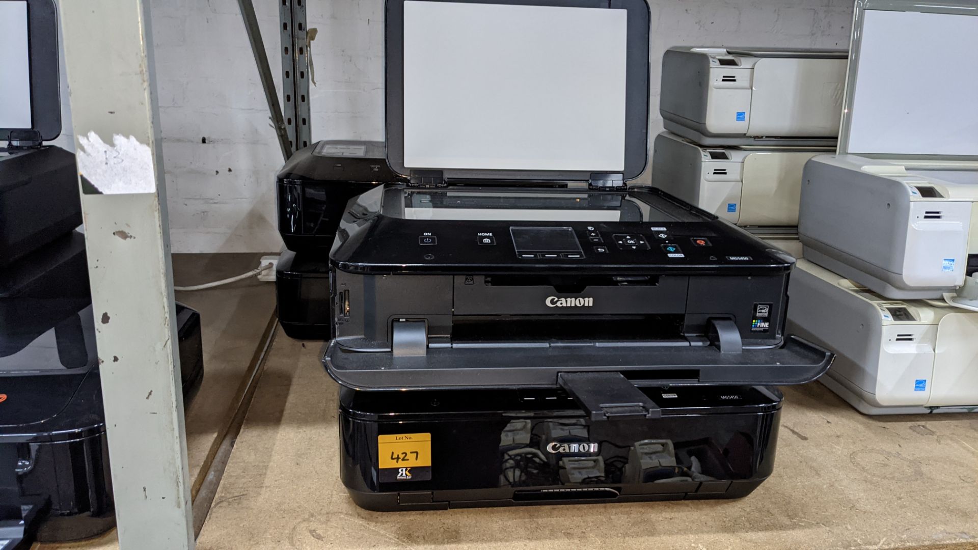 4 off Canon Pixma printers each with built-in flatbed scanners NB. No power leads & cables