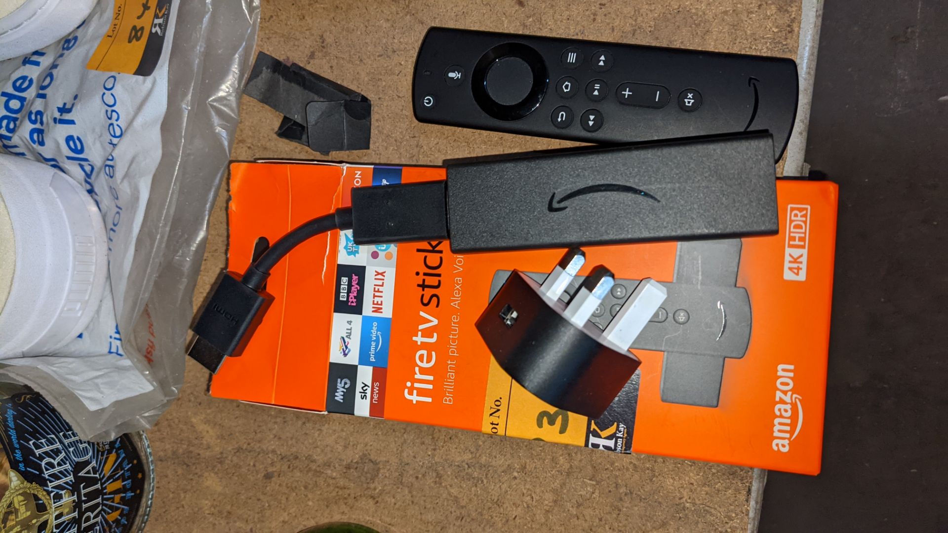 Amazon Fire TV stick, 4K, HDR, including box, adaptor cable, wall charger & remote - Image 5 of 5