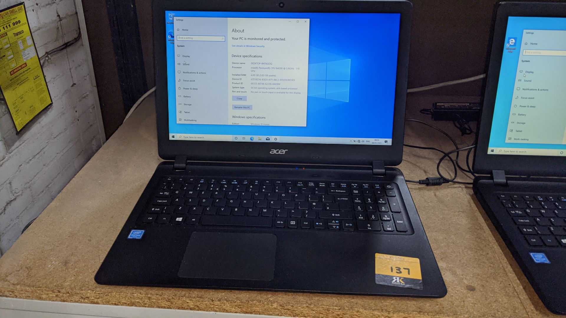 Acer notebook Acer Aspire ES1-533 15.6" Laptop Intel Pentium N4200, 1.1GHz / 2.5GHz Turbo Quad Core - Image 2 of 7