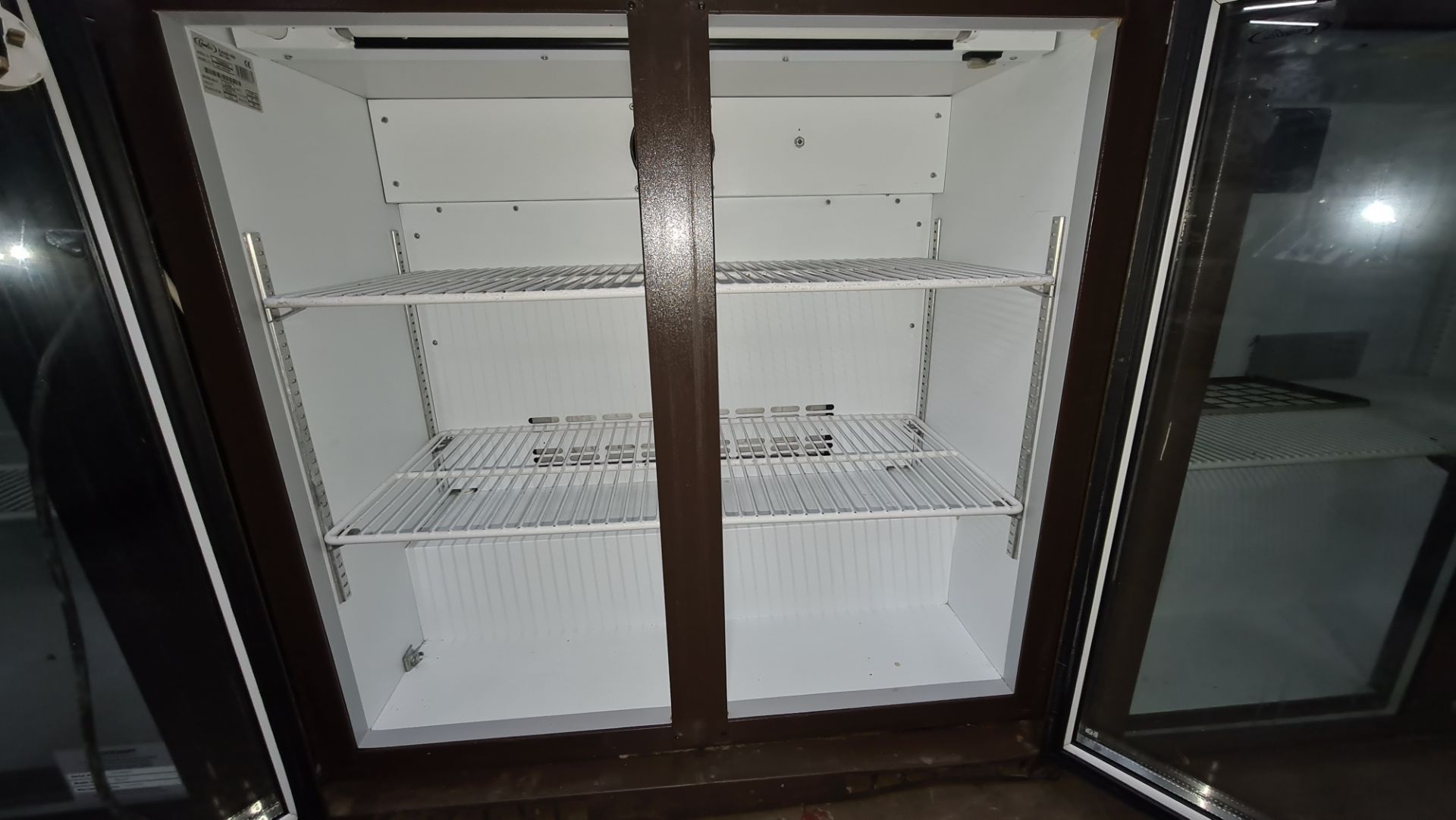 Brown Cornelius twin clear door back bar/bottle fridge - Image 6 of 8