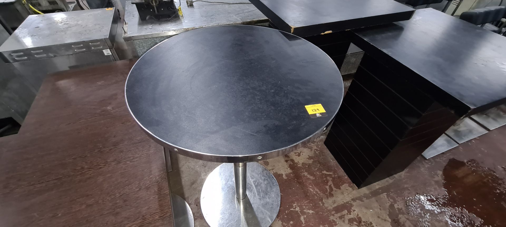 3 off assorted tall bar tables plus 5 off black & silver bar stools - Image 4 of 11
