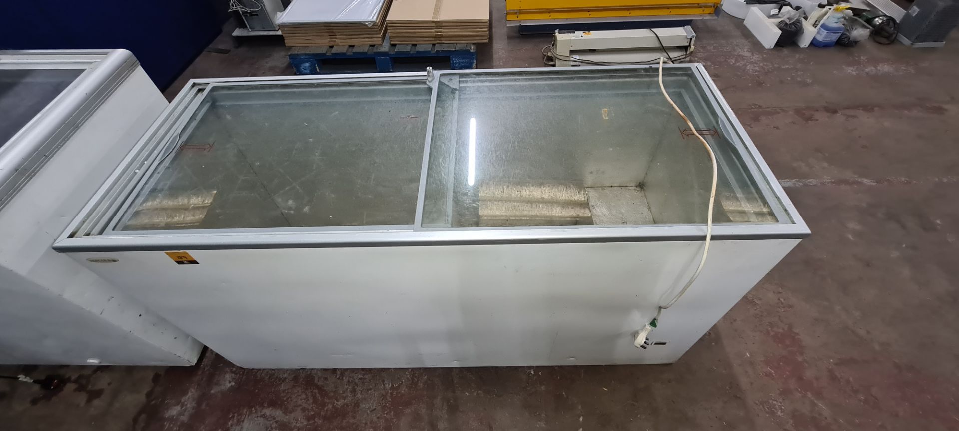 Tefcold clear topped chest freezer circa 1550mm long