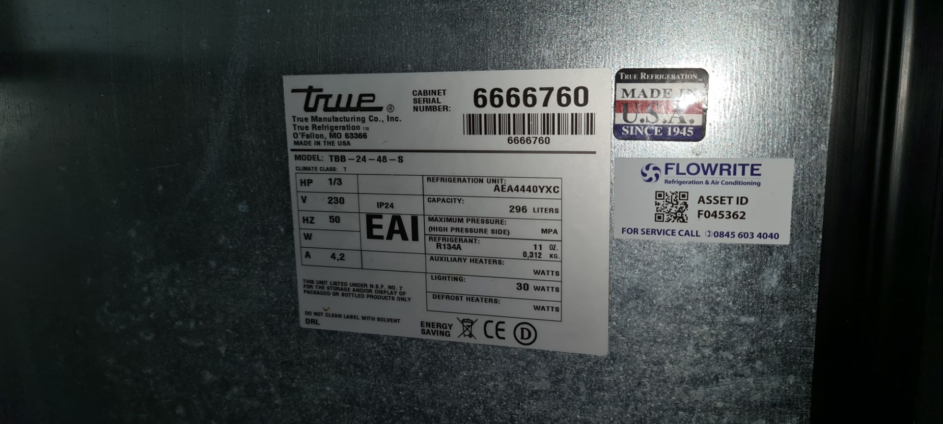 True Refrigeration stainless steel refrigerated prep cabinet - Image 6 of 7