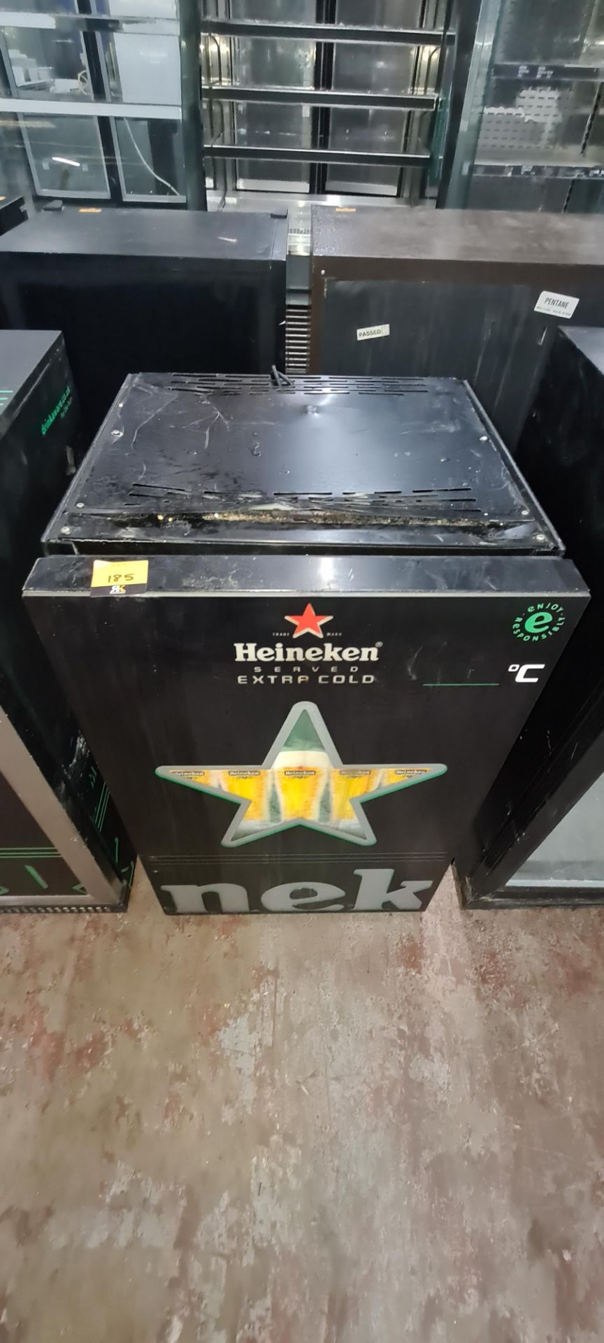 Heineken branded back bar/bottle fridge