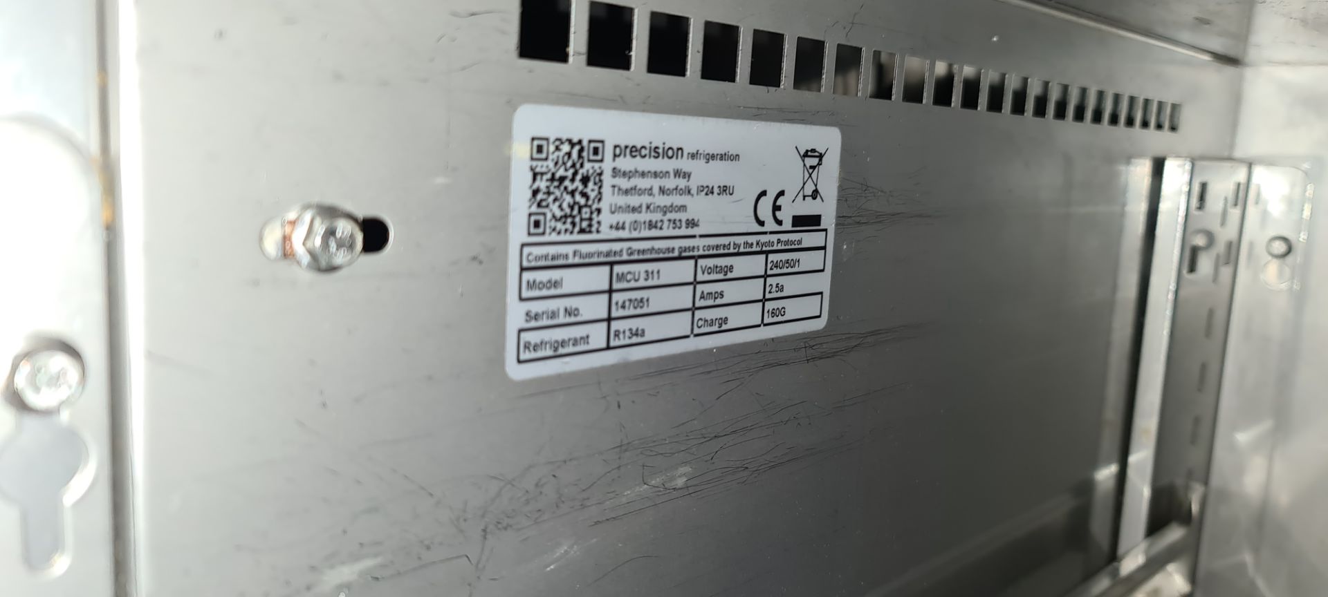 Precision MCU 311 stainless steel multi door refrigerated prep cabinet - Image 7 of 8