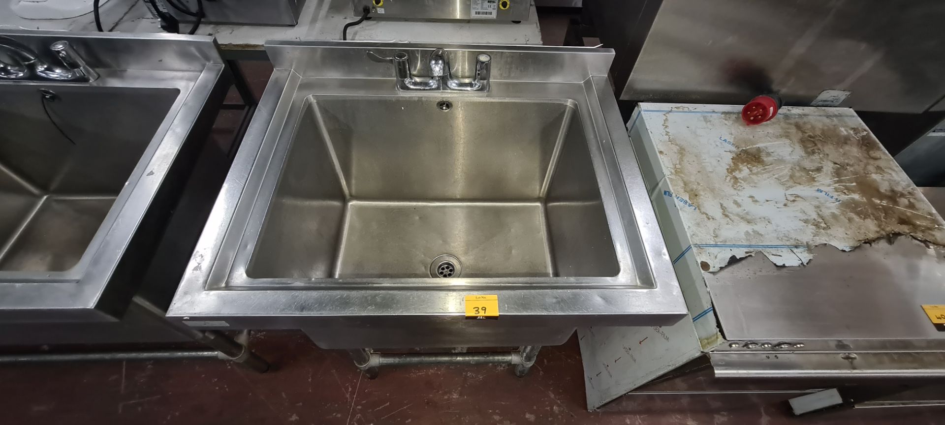 Vogue freestanding stainless steel basin with mixer tap