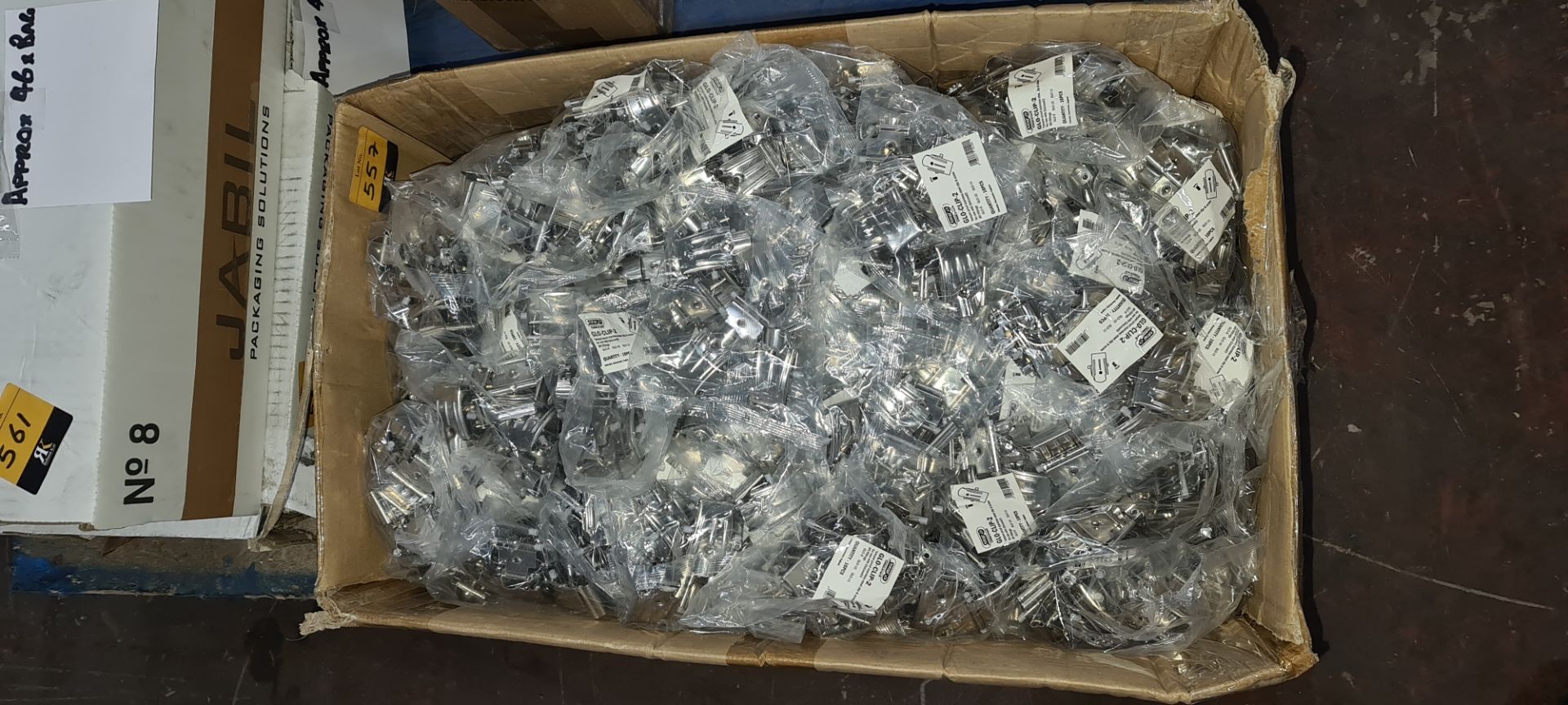 Approximately 144 bags of Glo Clip 2 (for use with 6' fittings model no. GLO-9, GLO-10 & GLO-11). E