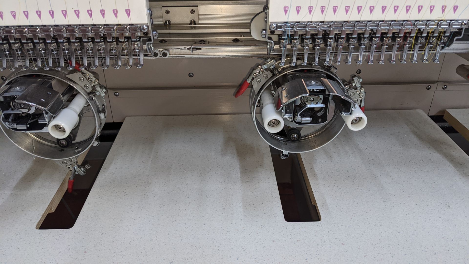 Sunstar Precision Co SWF dual function 6-head automatic embroidery machine, model SWF/HC-UH1506D-45. - Image 44 of 60