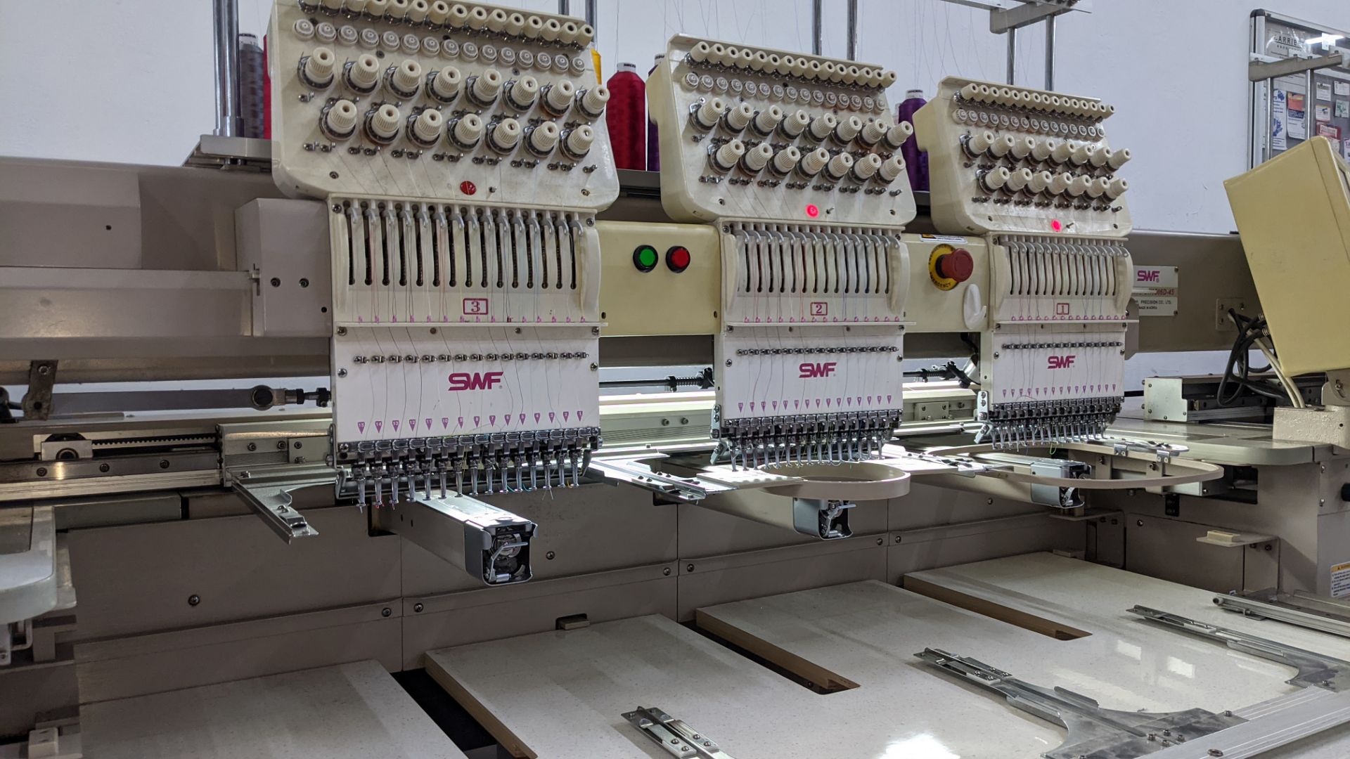 Sunstar Precision Co SWF dual function 6-head automatic embroidery machine, model SWF/HC-UH1506D-45. - Image 46 of 60